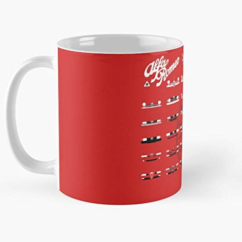 Quadrifoglio 6C 4C 24Hp Milano Alfa 8C Romeo La Mejor Taza de café de cerámica de mármol Blanco de 11 oz