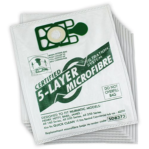 Qualtex las Bolsas Polvo para para Numatic Henry & Hetty Aspiradoras Paquete 10