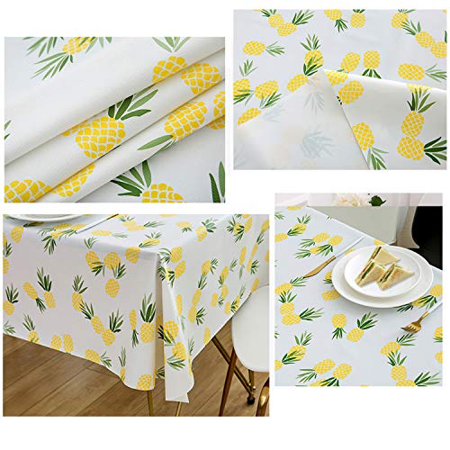 QUANHAO Mantel Impermeable Rectangular PVC Impermeable y Resistente al Aceite Mantel de plástico Mesa de Comedor Comedor Cocina Multicolor Caucho Resistente a la Suciedad (110x160cm, Fruta)