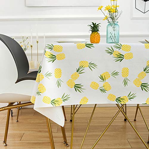 QUANHAO Mantel Impermeable Rectangular PVC Impermeable y Resistente al Aceite Mantel de plástico Mesa de Comedor Comedor Cocina Multicolor Caucho Resistente a la Suciedad (110x160cm, Fruta)