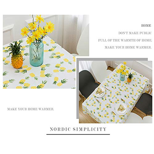QUANHAO Mantel Impermeable Rectangular PVC Impermeable y Resistente al Aceite Mantel de plástico Mesa de Comedor Comedor Cocina Multicolor Caucho Resistente a la Suciedad (110x160cm, Fruta)