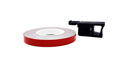 quattroerre 10282 Wheel rayas rifrangent, rojo, 7 mm x 6 mt