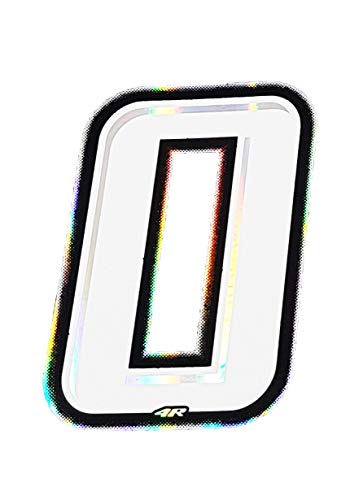 quattroerre 13250 Número Racing 0, blanco, 10 x 6,5 cm