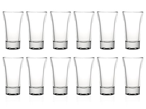 Queensway® - Vasos de chupito de 60 ml, para whisky, vodka, tequila y otras bebidas alcohólicas, 12 Shot Glasses