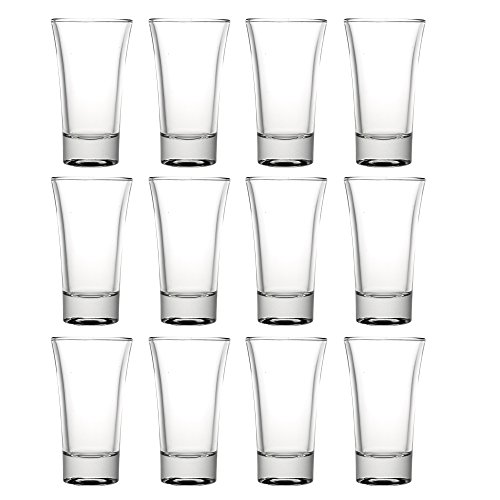 Queensway® - Vasos de chupito de 60 ml, para whisky, vodka, tequila y otras bebidas alcohólicas, 12 Shot Glasses