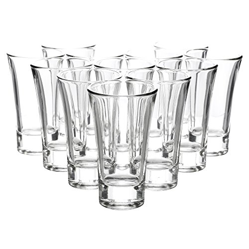 Queensway® - Vasos de chupito de 60 ml, para whisky, vodka, tequila y otras bebidas alcohólicas, 12 Shot Glasses