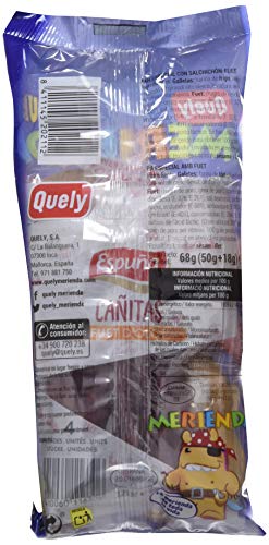 Quely Quely Merienda Con Cañitas De Fuet 80 g Pack de 21