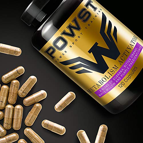 Quemagrasas Potente y Rápido, Termogénico acelerador de Metabolismo, para Hombre/Mujer, 120 Cápsulas para adelgazar. POWST
