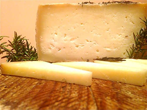Queso de oveja al romero gourmet con caja de madera premium (español, curado, ideal con vino, queso entero de 2kg de leche pasteurizada), de Losquesosdemitio