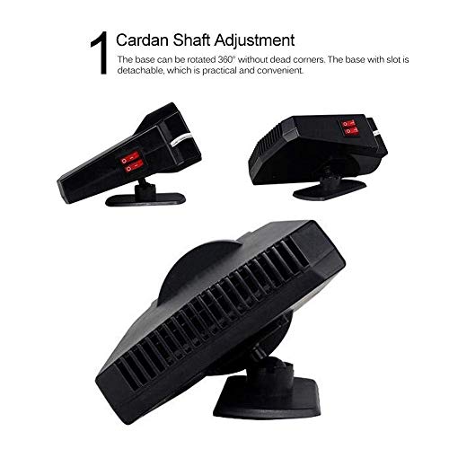 Queta 2018 versión Calentador de Coche, portátil, Calentador de Coche para Coche, Furgoneta, descongelador, Ventilador de refrigeración, 12 V-200 W, descongelador de Parabrisas de Invierno