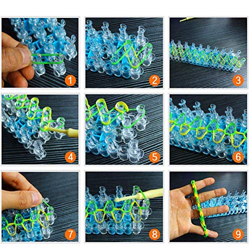 Queta 4400 DIY Bandas de Ggoma Cintas de Telar Caja Caja de Almacenamiento Pulsera Collar Herramienta de Tejer Juguetes para Niños