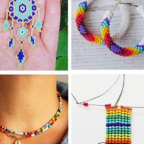 Queta Cuentas de Colores 2mm, 24000pcs Mini Cuentas y Abalorios Cristal para DIY Pulseras Collares Bisutería (24 Colores)
