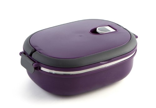 Quid 0.9 L Modelo Fiambrera rectangular 0,9 l. GO, Acero inoxidable, Morado