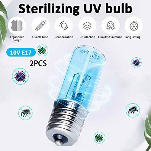 QYHSS Lámpara Germicida UV, Bombilla Compacta de Luz Ultravioleta, Bombilla de Lámpara de ácaros UV, Tubo Ultravioleta de Cuarzo de Ozono, para Mascotas,Tela,teléfono móvil