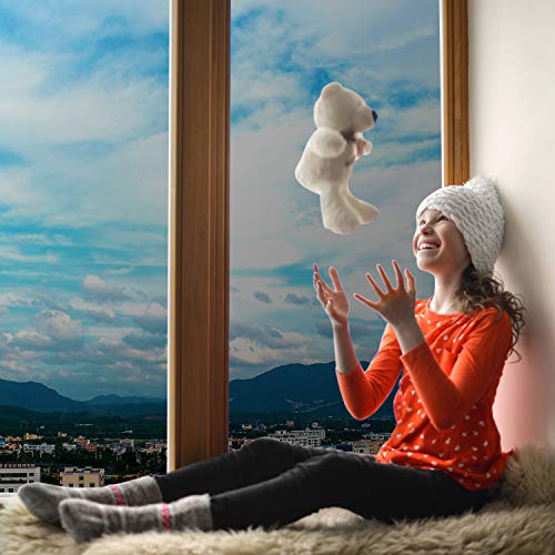 rabbitgoo Vinilo Cristal Ventana Película de Espejo Unidireccional Lámina Electricidad Estatica Protector Solar Privacidad Deorativos Adhesiva Anti 85% Calor y 99% UV para Hogar Oficina 76x400CM