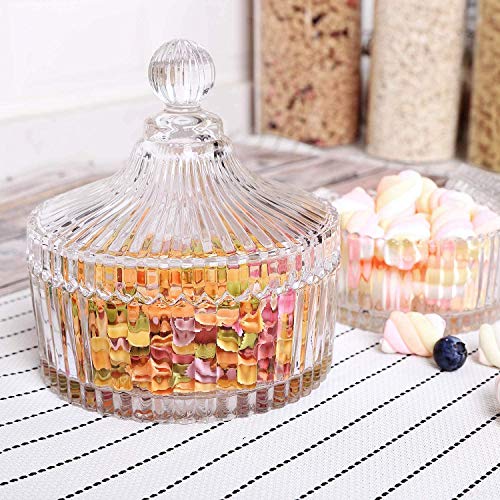 Rachel's Choice Cubierto de Vidrio Storage Tarro de Almacenamiento Plato de Caramelo Caja (Diameter 13.5 cm)