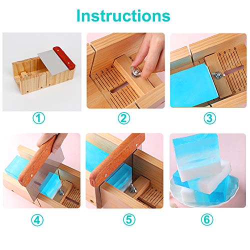 Rain Queen - Molde de jabón rectangular con tapa de silicona para cortar jabón, herramienta de fabricación hecha a mano, jabón, bricolaje ajustable 9 cps