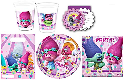 rainbowFUN.de Trolls - Kit de Fiesta, 48-Teilig