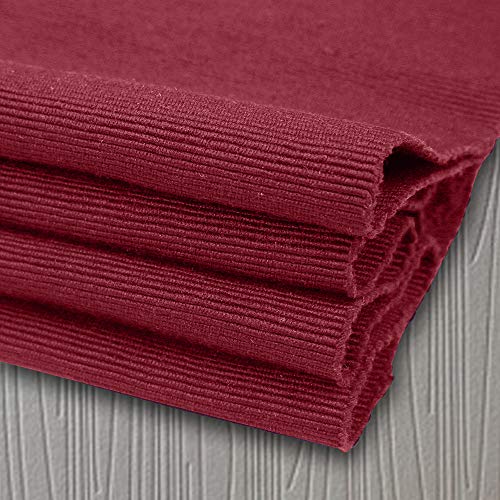 RAJRANG BRINGING RAJASTHAN TO YOU Mantel Individual de Comedor Rectangular - Placemats de Algodon para Mesa de Cocina - Juego de 4 - Rojo Vino - 49 x 33 cm
