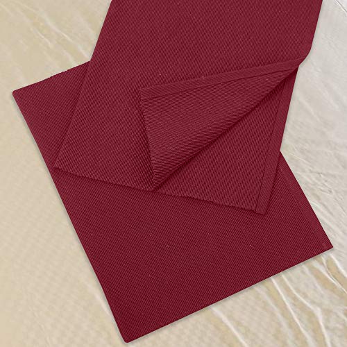 RAJRANG BRINGING RAJASTHAN TO YOU Mantel Individual de Comedor Rectangular - Placemats de Algodon para Mesa de Cocina - Juego de 4 - Rojo Vino - 49 x 33 cm