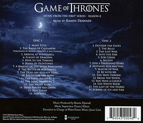 Ramin Djawadi - Game Of Thrones - Season 8 Bso (Music From The Hbo Series) (2 CD)
