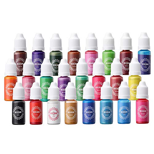 RanDal 10Ml Perla Brillante Pigmento 24 Colores Ultravioleta Resina Epoxi Resina Pegamento Tinte Colorante Joyería Al Moldeo Crafts - Lavanda