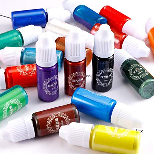 RanDal 10Ml Perla Brillante Pigmento 24 Colores Ultravioleta Resina Epoxi Resina Pegamento Tinte Colorante Joyería Al Moldeo Crafts - Lavanda