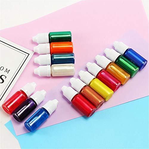 RanDal 10Ml Perla Brillante Pigmento 24 Colores Ultravioleta Resina Epoxi Resina Pegamento Tinte Colorante Joyería Al Moldeo Crafts - Lavanda