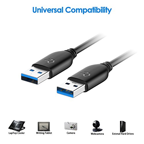 Rankie Cable USB 3.0 Tipo A a Tipo A, Negro, 1,8 m