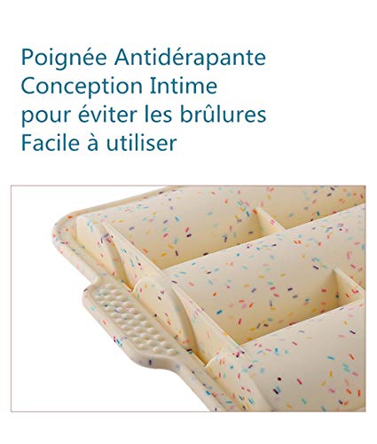 Rann.Bao Molde Pan Francés,Utensilios para Hornear Antiadherentes Silicona de Grado Alimenticio,3 Rejillas Bandeja de Repostería Herramientas para Hornear Pan Casero,Amarillo Amarillento