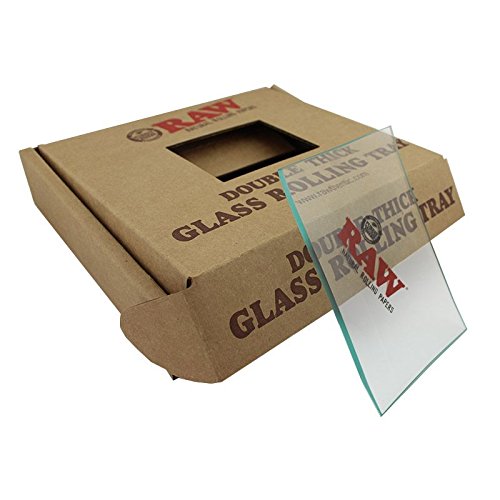 RAW Rolling Tray - Doble cristal grueso - (pequeño)