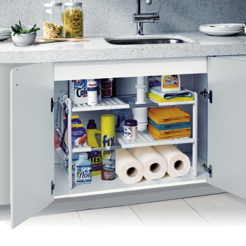 Rayen 6018 - Estante Organizador bajo Fregadero, Color Gris