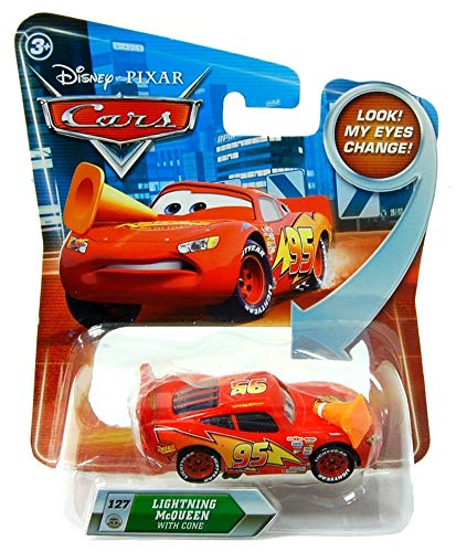 Rayo McQueen R8175 Cars Disney, con cono, ¡sus ojos cambian! #127