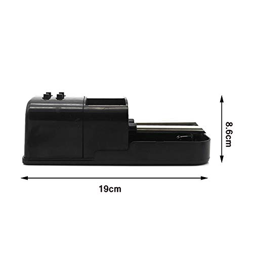 RCJCQS Portatil para Automático Fumadores Plástico Entubadora Eléctrica Mini Máquina para Liar Cigarrillos Maquina De Llenado, 19 * 8.6cm