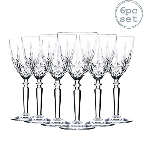 RCR Crystal Orquesta Cortar Vidrio Copas de Vino Copas Set - 290 ml - Pack de 6
