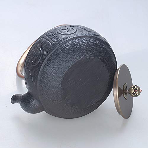 RDSUL Tetera Tetera de Hierro Fundido Tetera marmita de cocción Tetera Retro del Arte del Hierro Talla Familia té de la Tarde 1.4L