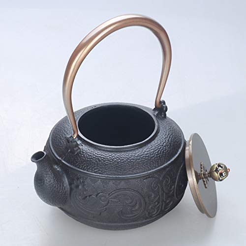 RDSUL Tetera Tetera de Hierro Fundido Tetera marmita de cocción Tetera Retro del Arte del Hierro Talla Familia té de la Tarde 1.4L