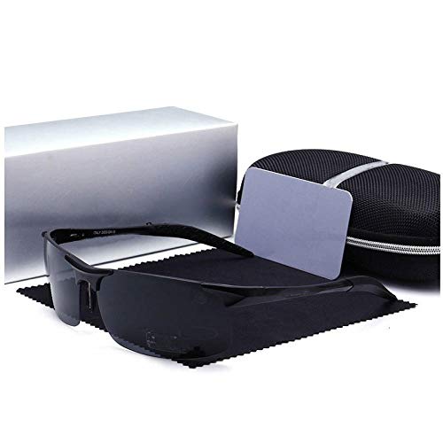 Rebanadas de té de caja de té de gafas de sol de magnesio de aluminio de alto grado de alta definición para hombres