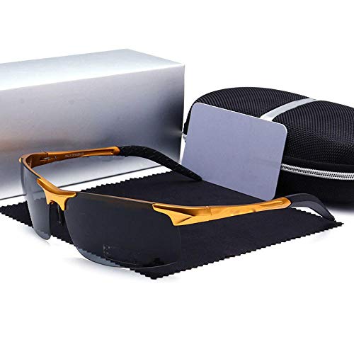 Rebanadas de té de caja de té de gafas de sol de magnesio de aluminio de alto grado de alta definición para hombres