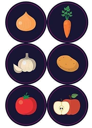Recipiente de conservación para patatas, verduras, frutas, recipiente de plástico, volumen 7,7 litros + 6 Adhesivos (Blanco)