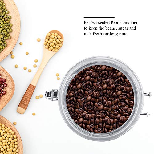 Recipiente hermético para café, Contenedor de acero inoxidable Almacenamiento para la cocina Almacenamiento Té Azúcar Grano de café(1100ml)