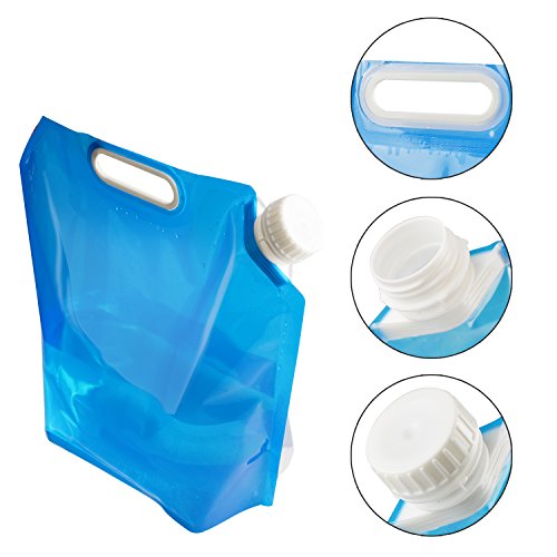 Recipiente para agua de Aboat, plegable, para transportar, ideal para deportes, campamento, senderismo, pícnic, barbacoa, 5 y 10 litros