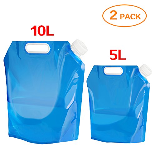 Recipiente para agua de Aboat, plegable, para transportar, ideal para deportes, campamento, senderismo, pícnic, barbacoa, 5 y 10 litros