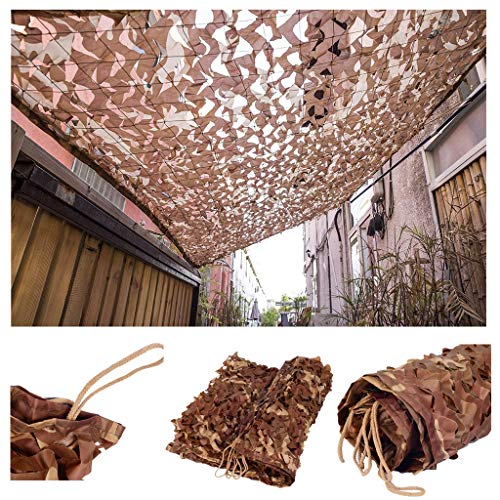 Red de Sombra para Terraza, 5m X 3m 8m 10m Malla de Sombra Red Camuflaje Red Marrón Toldos Carpas para Niños Dormitorio Decoración de Jardín Cubierta Coche Caza Oculta Militar, Varios Tamaños
