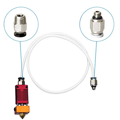 Redrex 2m Impresora 3D ID2mm OD4mm Tubo de PTFE con 2Pcs PC4-M6 Neumáticos Conectores Para Reprap Impresora 3D 1,75 mm Bowden Hotend