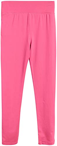 Reebok Leggings atléticos para niña - Medias deportivas de larga duración de elastano, Leggings, 12, Carbón/Ciruela Azúcar