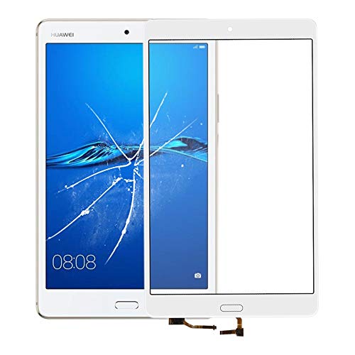 Reemplazo de la Pantalla Panel táctil de Compatible con Huawei Mediapad M3 BTV-DL09 BTV-W09 (Blanco) Panel Frontal de la Lente de Cristal de reemplazo de reparación (Color : Blanco)
