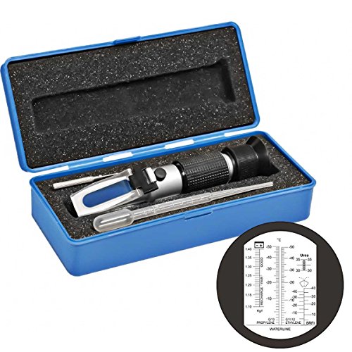 Refractómetro Anticongelante,GOCHANGE Profesional Automático de Compensación de la Temperatura Anticongelante Refractómetro Para la Protección Contra el Hielo, Ruedas de Agua, Limpiar el Agua y el Pro