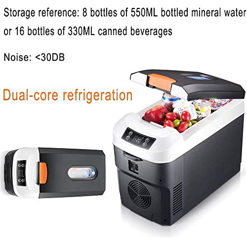 Refrigerador de coche portátil General Purpose 12V / 220V portátil congelador del refrigerador del refrigerador, de 10 litros de doble núcleo Refrigeración Refrigerador compacto, for el coche, camión,