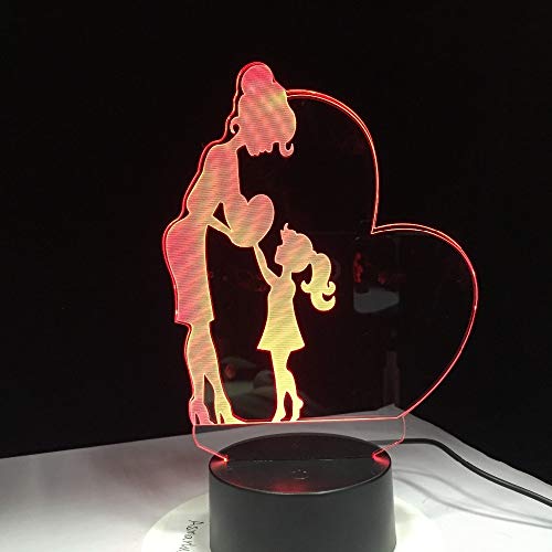 Regalo del Día de la Madre Amor Mamá Color de la luz Luz de la Noche Regalo de la Hija Luz del sueño Luz de la decoración Familiar